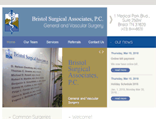 Tablet Screenshot of bristolsurgical.com